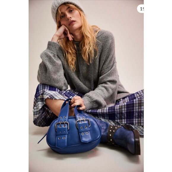 Free people say yes leather purse tote lavender purple new - Picture 15 of 16